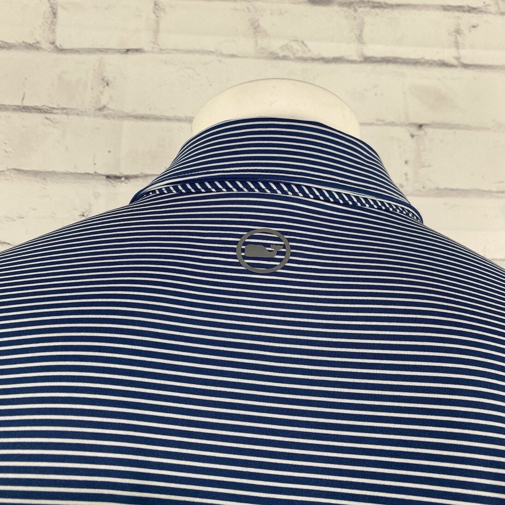 Vineyard‎ Vines Shirt Men's Extra Large XL Polo Blue Short Sleeve Performance - Picture 7 of 13